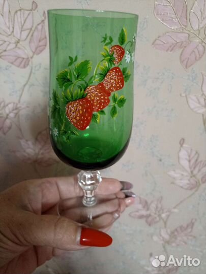 Фужеры цветной хрусталь германия