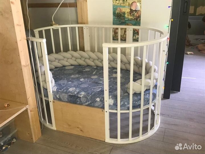 Кроватка-трансформер 6 в 1 (круглая/овальная)