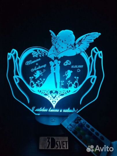 3 d ночник светильник