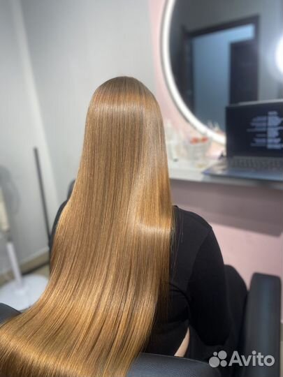 Кератиновое выпрямление волос