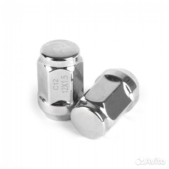 Комплект гаек 16шт. M12-1.5 конус серебро HEX19