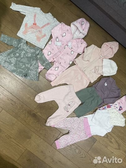 Вещи пакетом на девочку 62-68 h&m