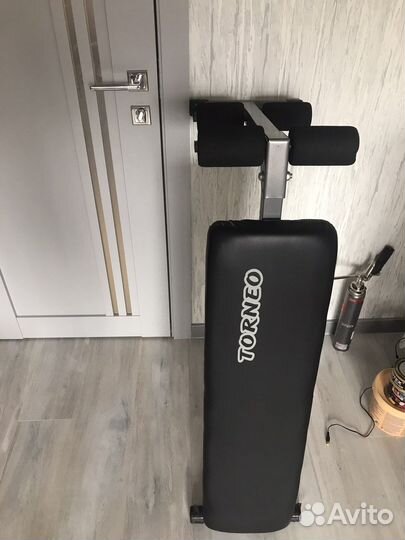 Силовой тренажер torneo, скамья, блины 10 кг