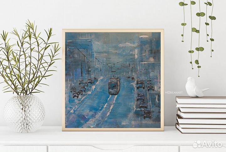 Городской пейзаж No.8, 40x40 см, картина