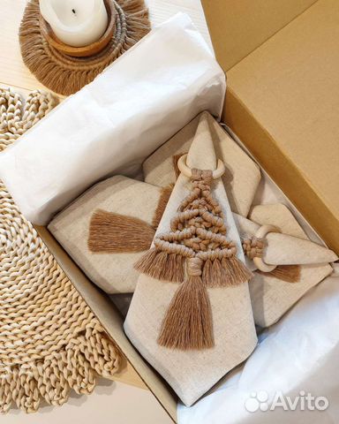 Набор салфеток с кольцами для салфеток, 4 шт