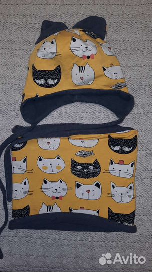 Комплект шапка и снуд для девочки 48