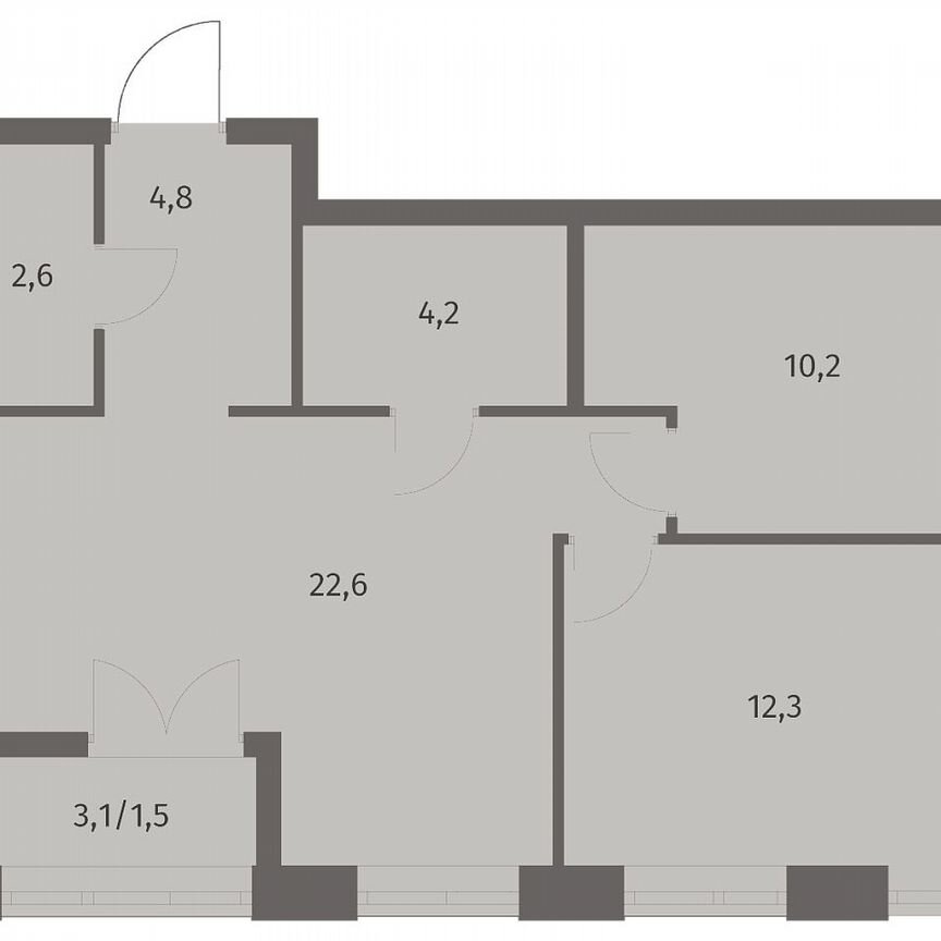 2-к. квартира, 58,3 м², 7/11 эт.