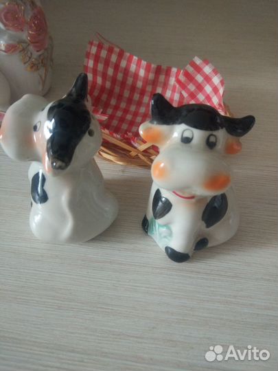 Солонка и перечница, Вазочка Слоник, Фарфор