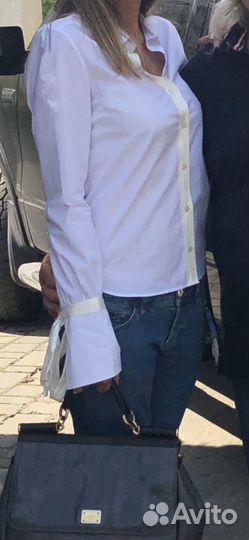 Рубашка блузка белая женская