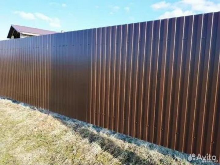 Забор цвет шоколад