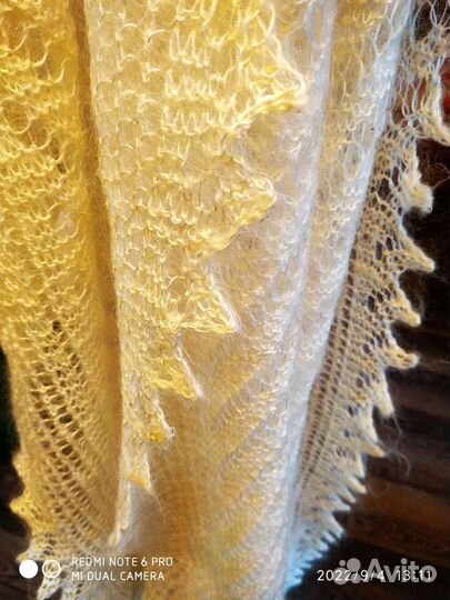 Платок шаль пуховая, паутинка