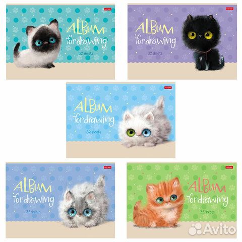 Альбом для рисования, А4, 32 л., скоба, обложка ка