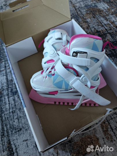 Коньки детские раздвижные холодное сердце 26 31