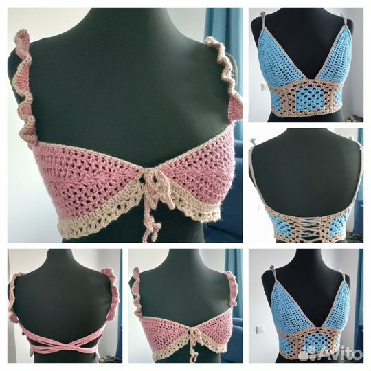 Все 4 топа за 600. Вязаный топ / лиф