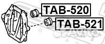 Сайлентблок подушки дифференциала TAB521 Febest