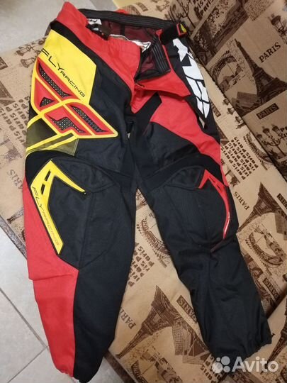 Мотоштаны fly racing + мото наколенники (s/m)