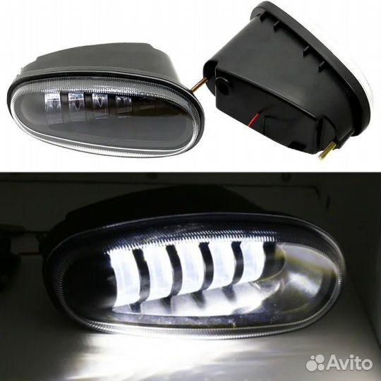 Led противотуманные фары на chevrolet lanos 100 w