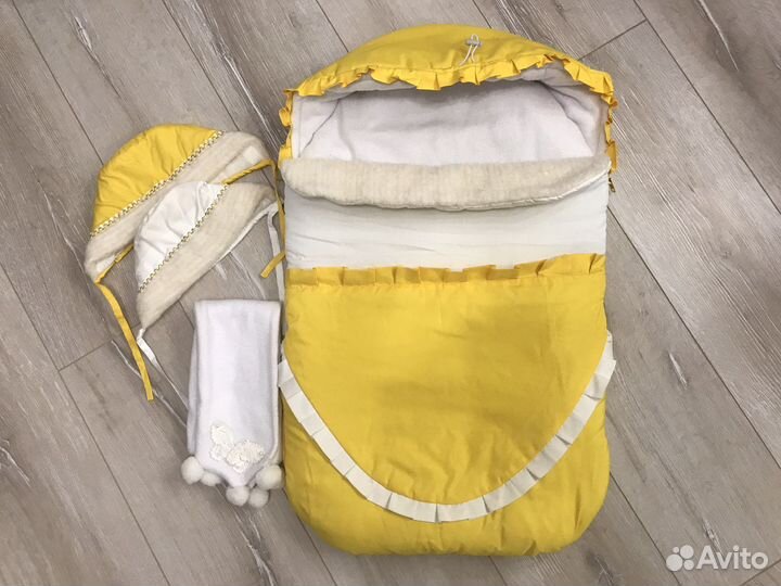 Конверт зимний и одеяло для выписки прогулок