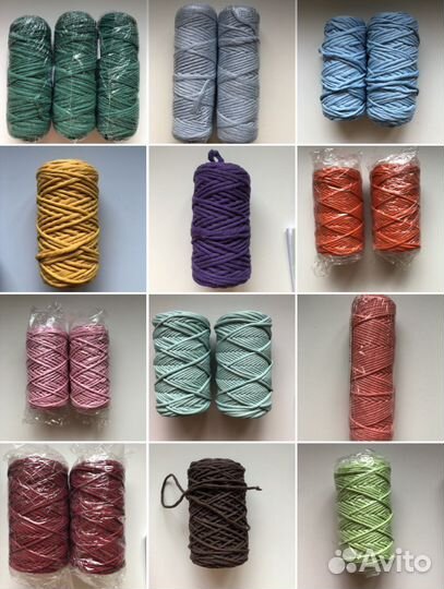 Хлопковый шнур, шпагат, полиэфирный шнур