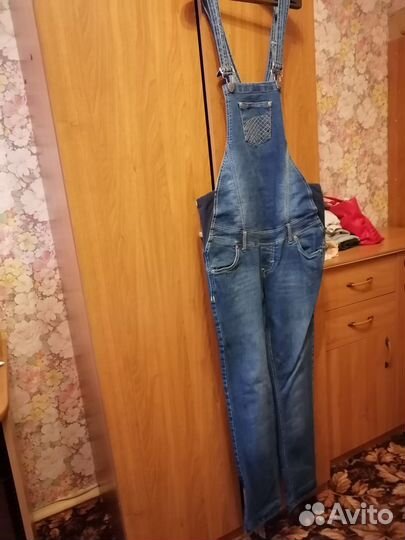 Джинсовый комбинезон для беременных