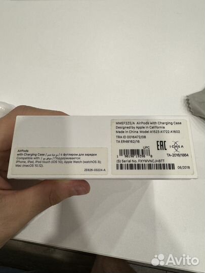 Наушники apple airpods 1 беспроводные