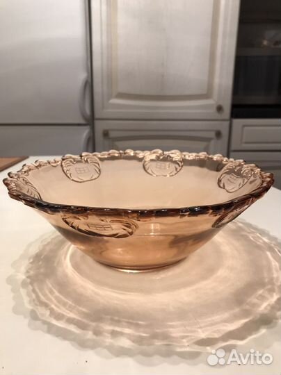 Вазочка цветное стекло времен СССР