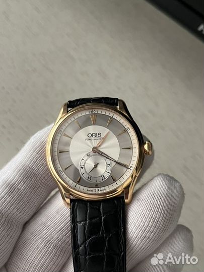 Золотые швейцарские часы oris