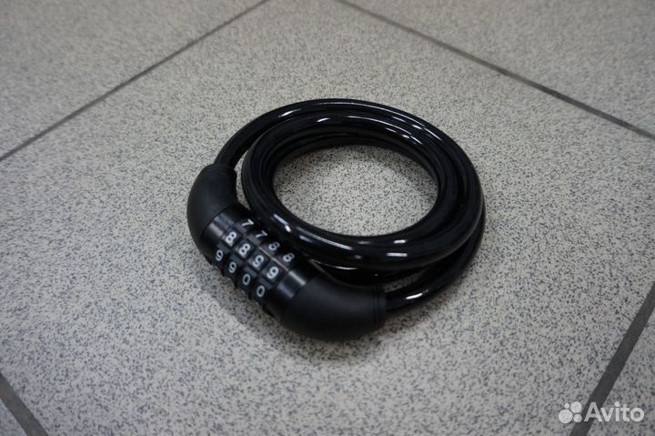 Противоугонный кодовый трос TopRace12х1200мм Черны