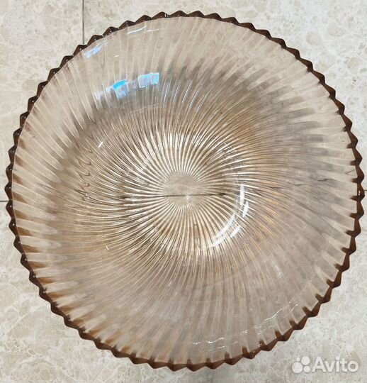 Ваза для фруктов цветное стекло