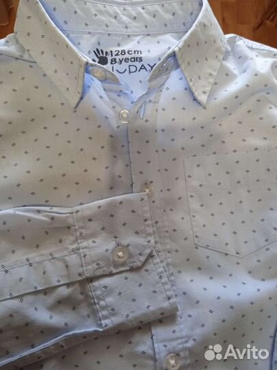 Рубашка школьная для мальчика 128