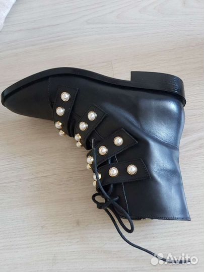 Ботинки zara натуральная кожа