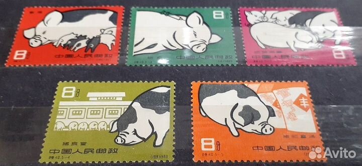 Набор марок Китай, 1960 г. Рыбки. Серия 12 шт.**