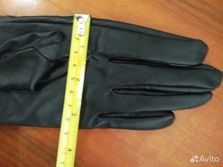 Перчатки женские кожаные высокие, размер 6.5-7