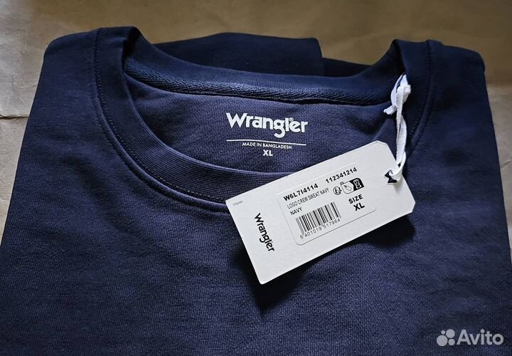 Толстовка свитшот Wrangler crew р Xl и 2XL новая с