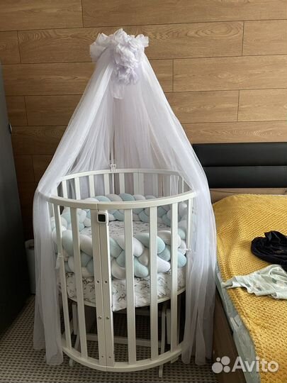 Детская кроватка трансформер с маятником