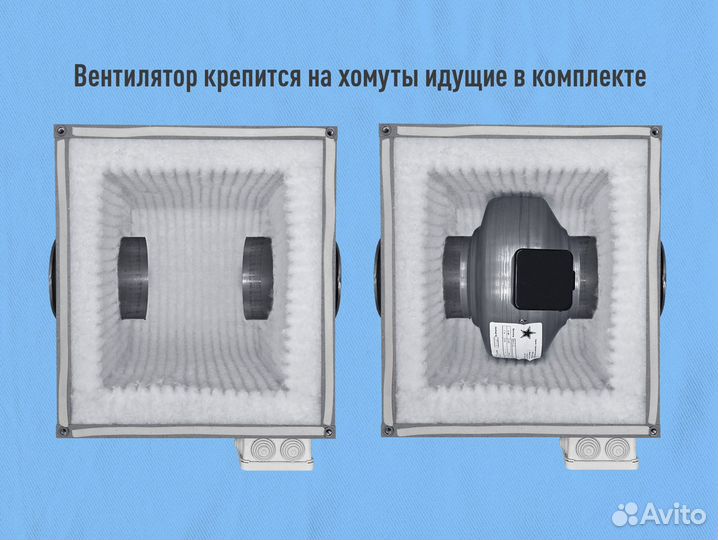 Шумоглушитель 250 мм. Бесшумный вентилятор