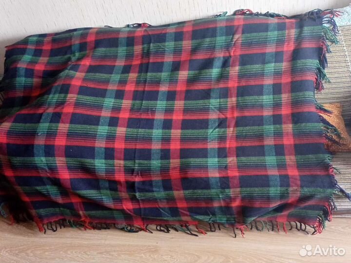 Платок старинный шерстяной большой