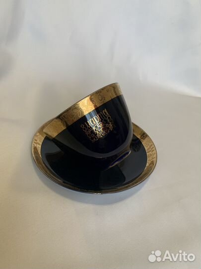 Фарфоровая чайная пара времен СССР, кобальт лфз