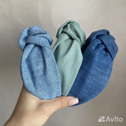 Ободок для волос (джинсовые, в наличии)