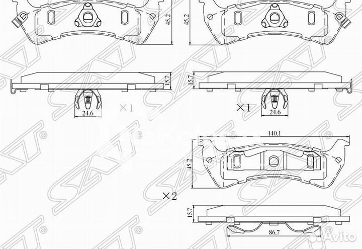Колодки тормозные зад jeep grand cherokee 92-99
