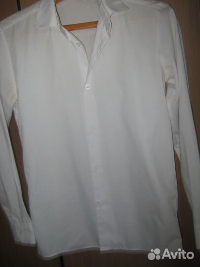 Белая рубашка для девочки 158