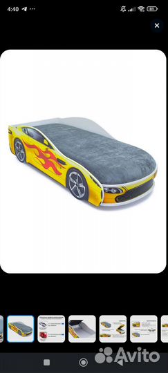 Детская кровать машина с подъёмным матрасом