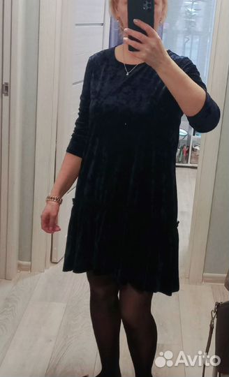 Платье велюровое