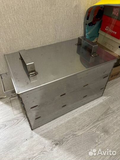 Коптильня горячего копчения из нержавейки 2мм