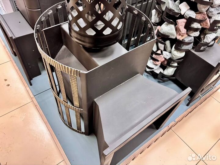 Газодровяная печь для бани Везувий Скиф 18 гд