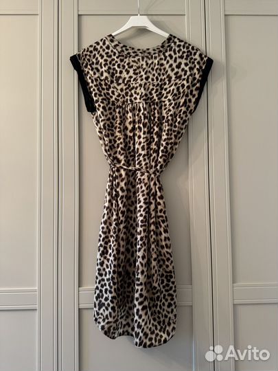 Платье леопардовое zara 42-44
