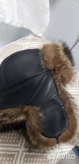 Шапка - ушанка мужская, волк