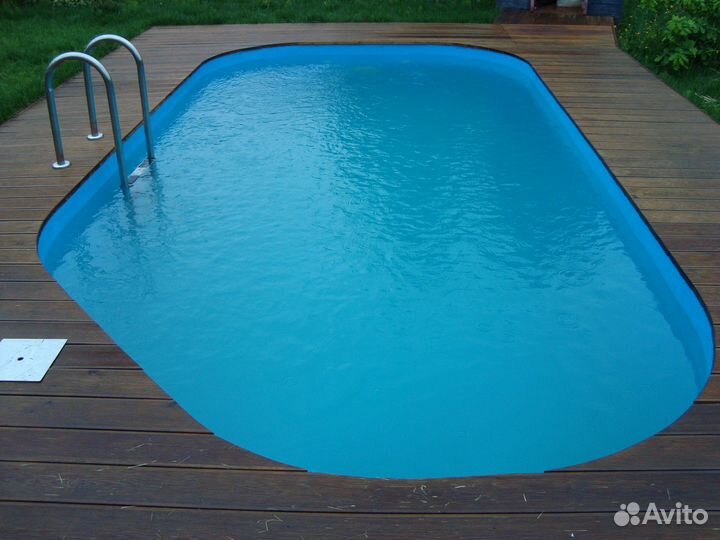 Бассейн 3х4х1,5 с угловыми ступенями
