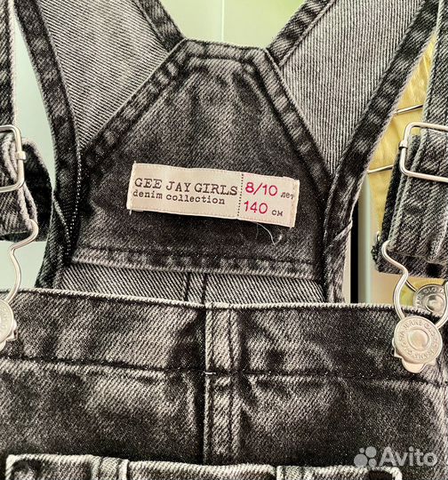 Джинсовый сарафан для девочки 140