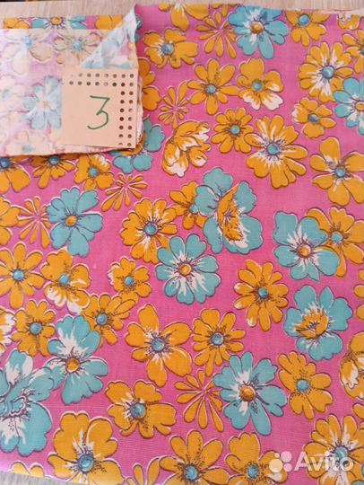 Отрез ткани хлопок СССР